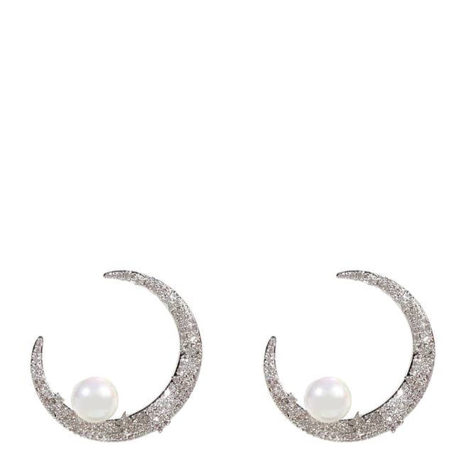 Amrita Singh Silver Pearl Earrings