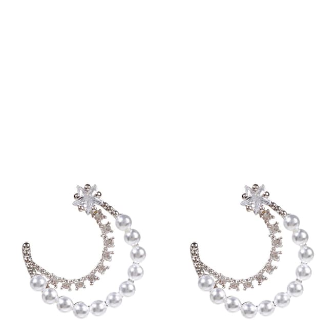 Amrita Singh Silver Moon and Star Earrings