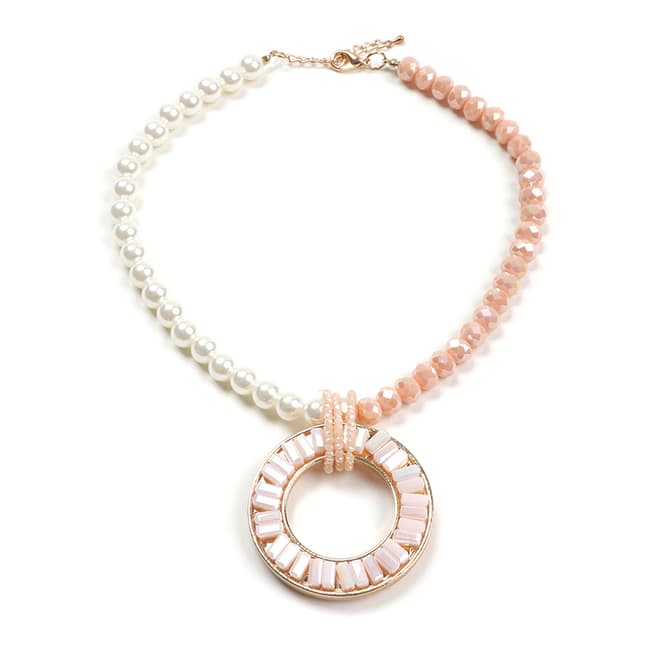 Amrita Singh Blush Circle Pendant Pearl Necklace