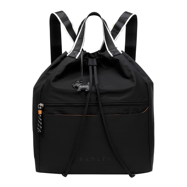 Radley Black Crofters Way Large Drawstring Backpack