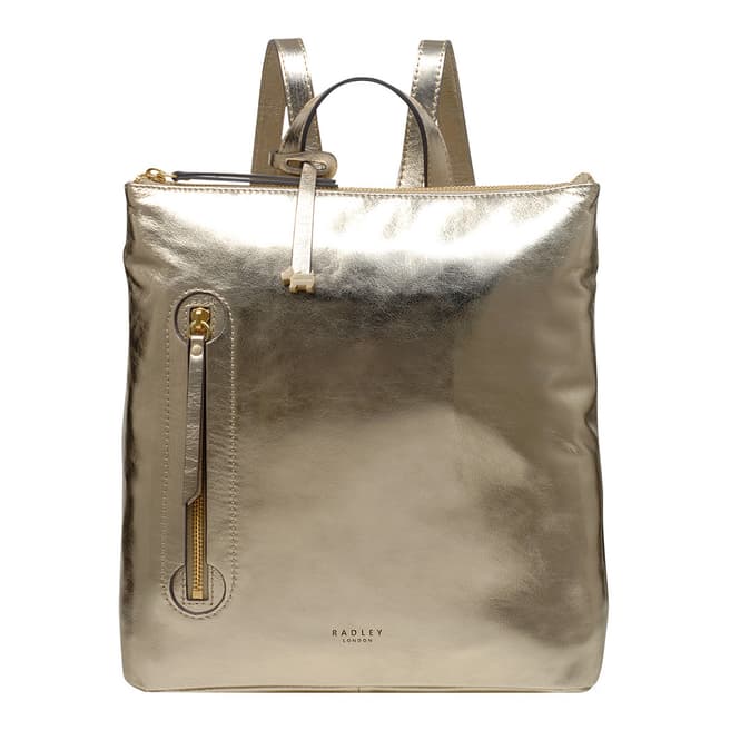 Radley Gold Taylors Court Medium Ziptop Backpack