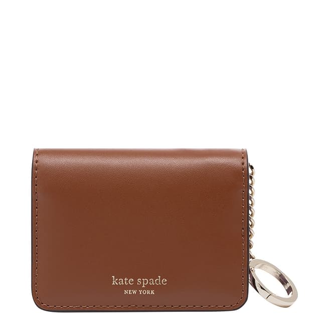 Kate Spade Brown and Lilac Slim Bifold Card Holder