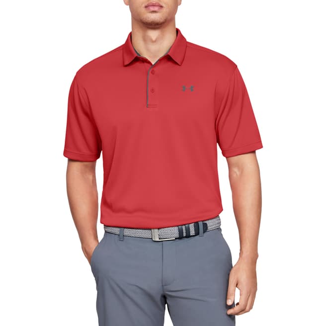 Under Armour Red Tech Polo
