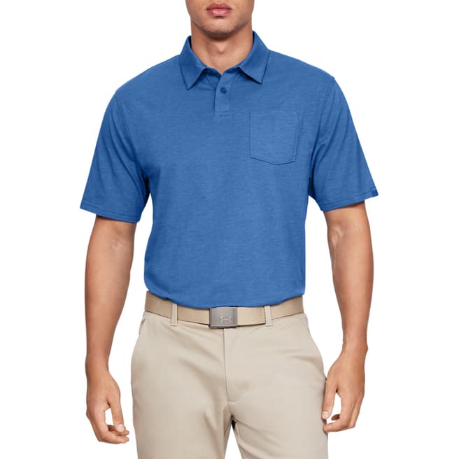 Under Armour Blue Charged Cotton Scramble Polo