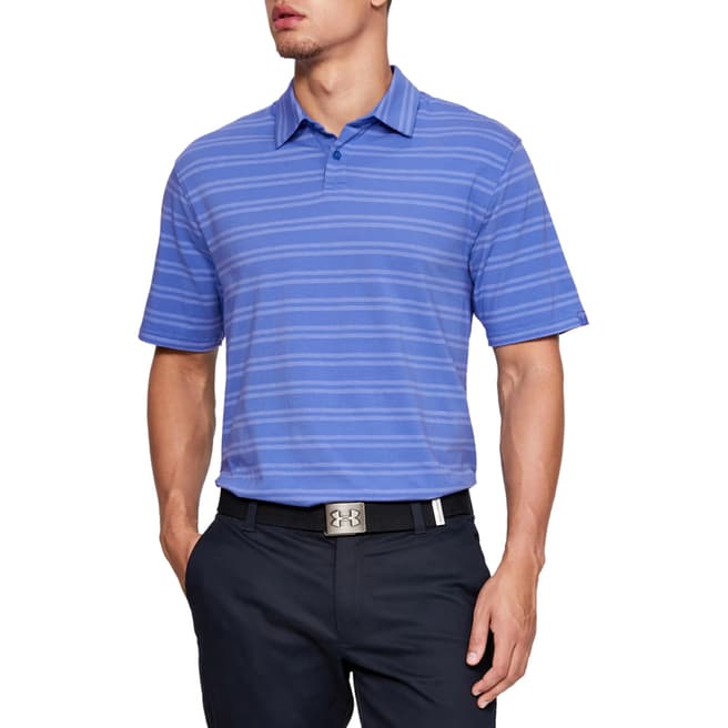 Under Armour Blue Charged Cotton Scramble Stripe Polo
