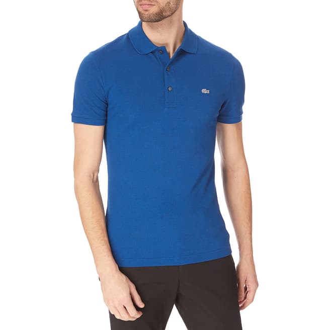 Lacoste Mid Blue Slim Cotton Stretch Polo Shirt