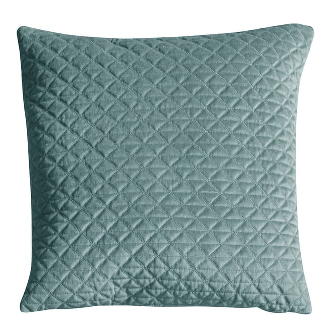 Kilburn & Scott Duck Egg Diamond Quilted Cushion, 45x45cm