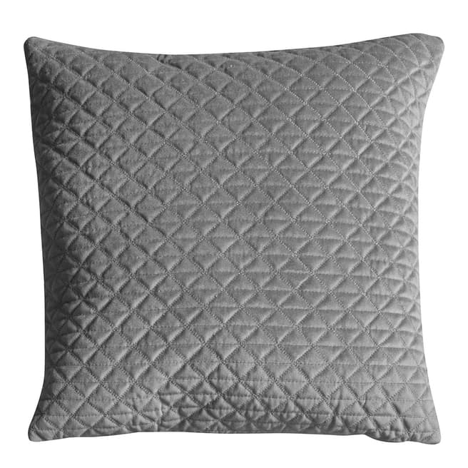 Gallery Living Silver Diamond Quilted Cushion, 45x45cm