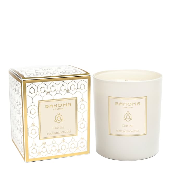 Bahoma White Pearl Collection Cristal Candle 220g