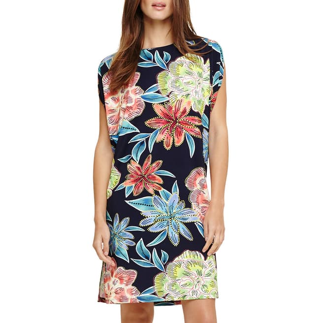 Phase Eight Navy Floral Delaney Dress