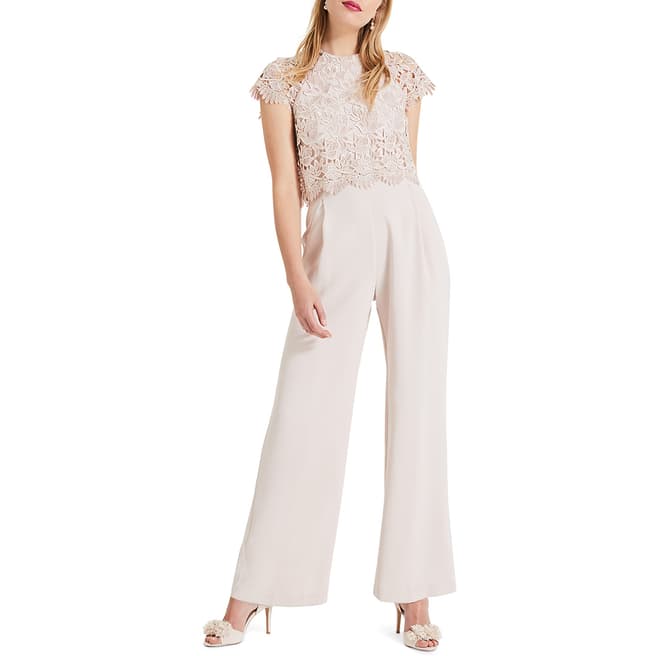 Phase Eight Beige Katy Lace Jumpsuit