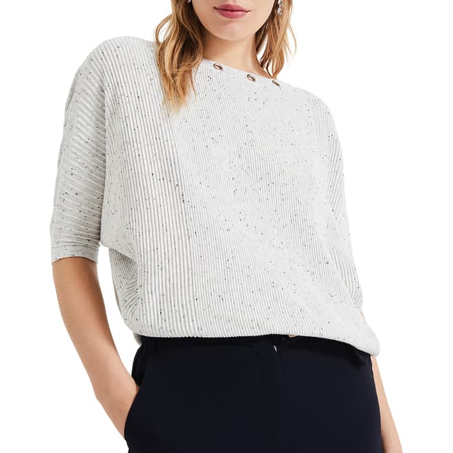 Phase Eight Floriana Fleck Knit Silver