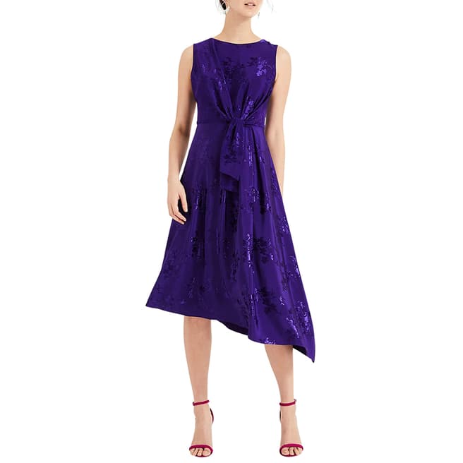 Phase Eight Purple Layla Jacquard Dress