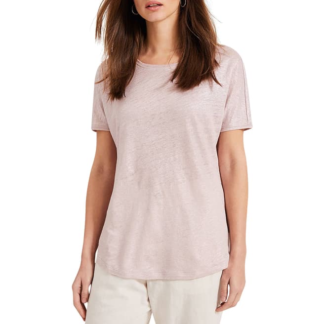 Phase Eight Pink Lara Linen T-Shirt