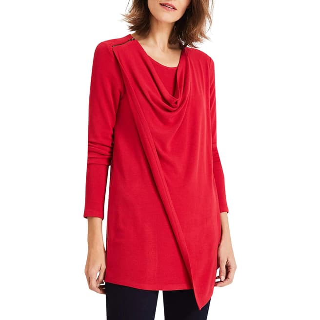 Phase Eight Red Zahra Zip Top