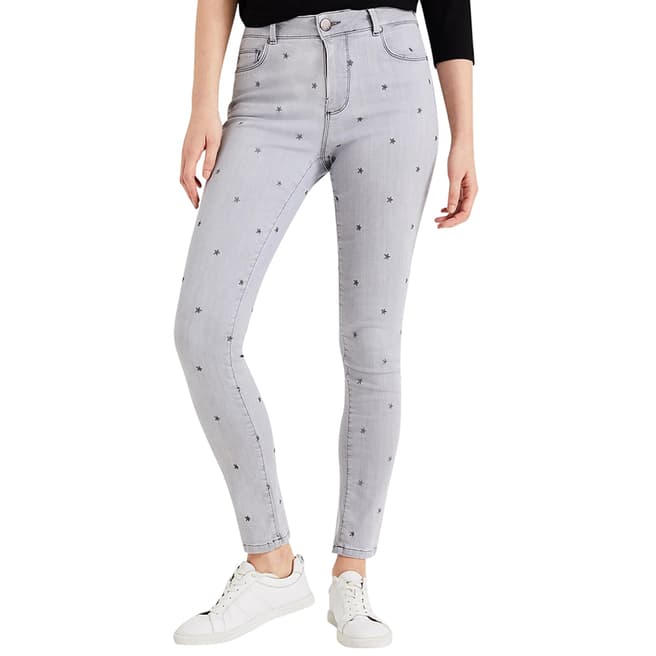 Phase Eight Grey Solana Embroidered Jeans