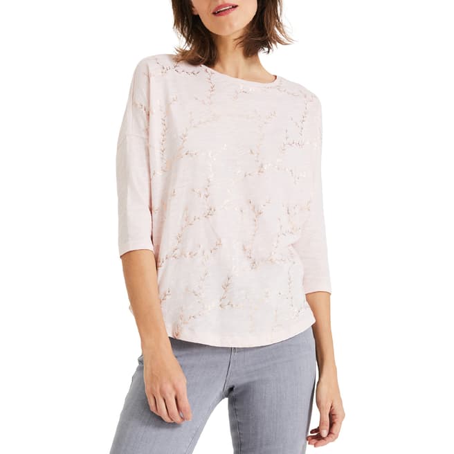 Phase Eight Pink Fliss Foil Top