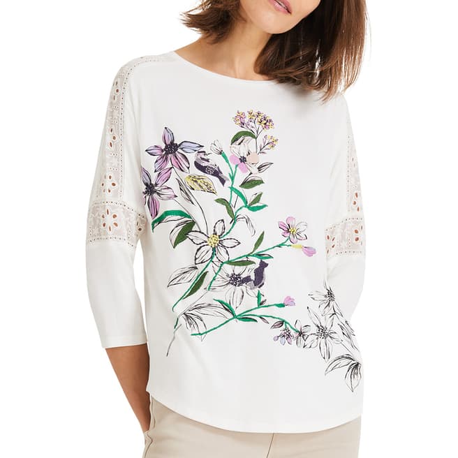 Phase Eight Ivory Peggy Print Top