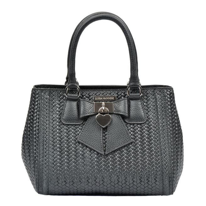 Luisa Vannini Black Leather Shoulder Bag