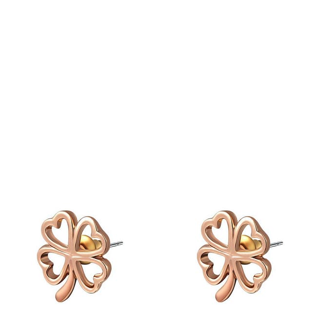 Ma Petite Amie 18K Rose Gold Plated Clover Earrings