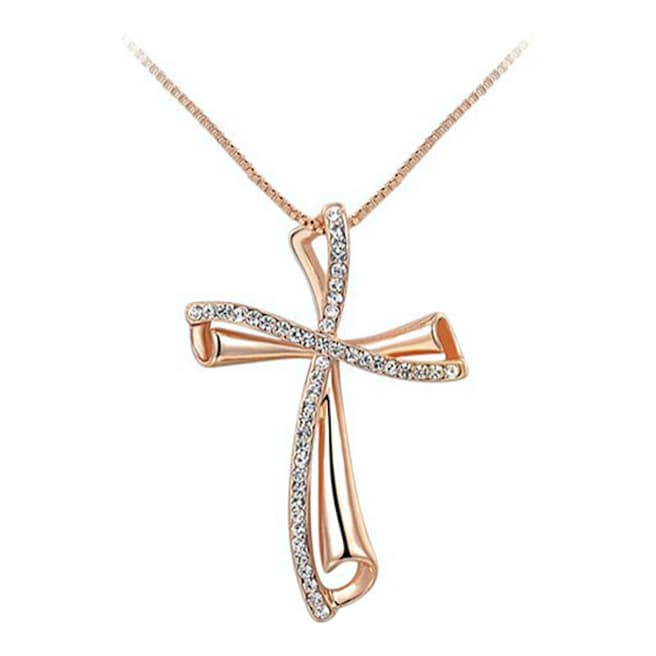 Ma Petite Amie Rose Gold Plated Elegant Necklace with Swarovski Crystals
