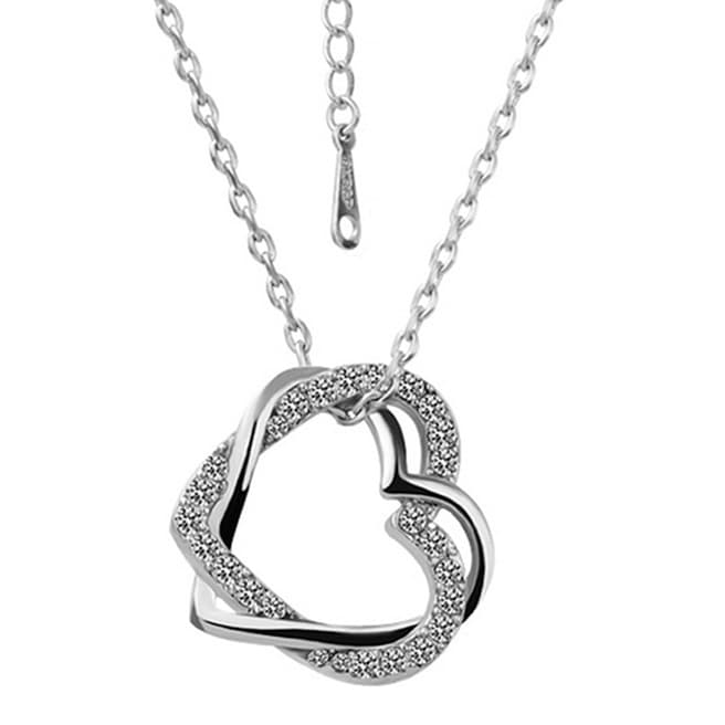 Ma Petite Amie Silver Plated Heart-Shaped Necklace