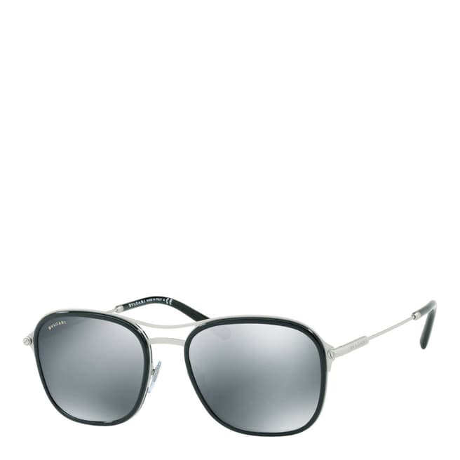 Bvlgari Women's Silver/Black Bvlgari Sunglasses 56mm