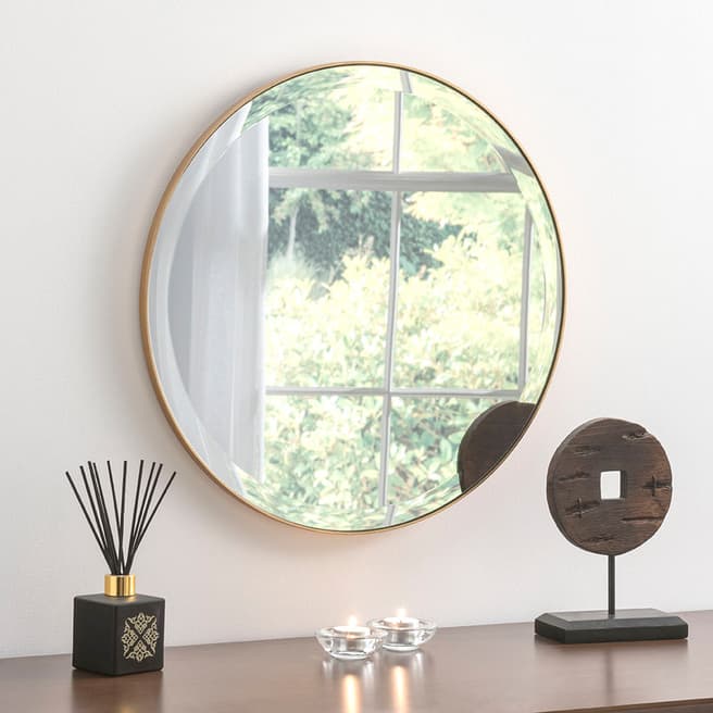 Yearn Gold Simplicity Circle Mirror 51x51cm