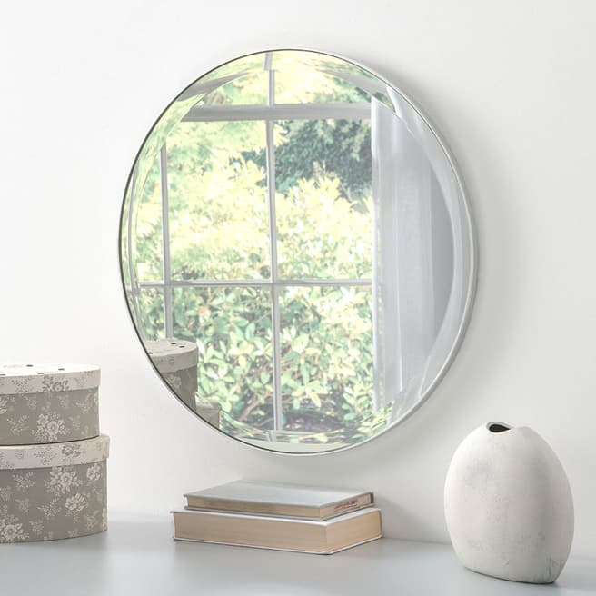 Yearn Silver Simplicity Circle Mirror 51x51cm