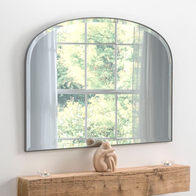 Yearn Dark Grey Simplicity Mantle Mirror 70x92cm