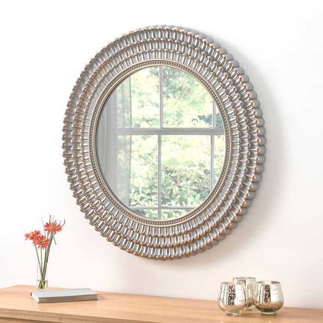 Yearn Brushed Gold/Grey Seville Mirror 75x75cm