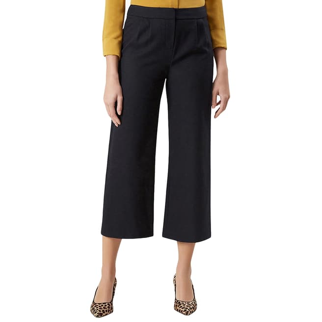 Hobbs London Navy Cropped Lula Trousers