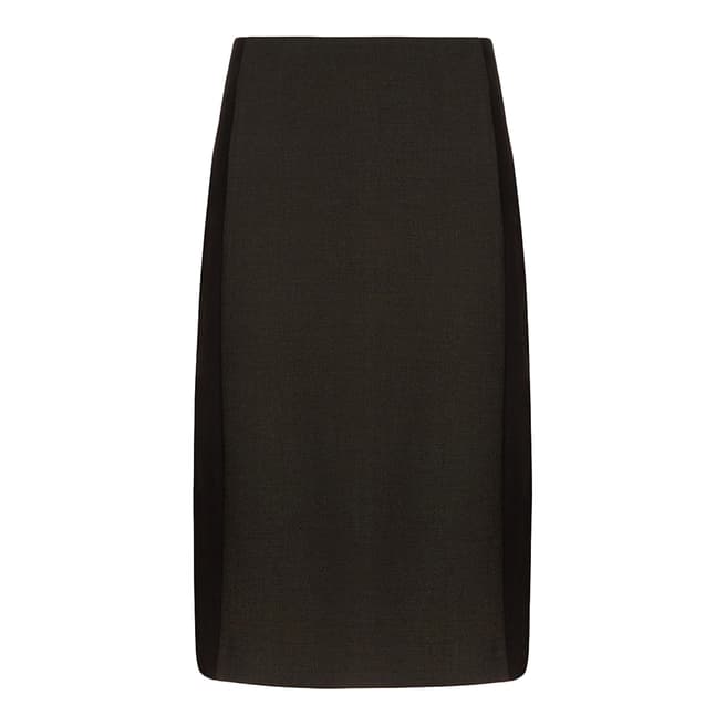Hobbs London Khaki/Black Miranda Skirt