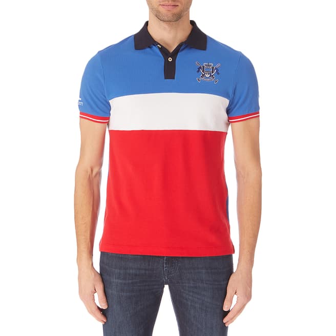 Hackett London Blue/Red Union Polo Shirt