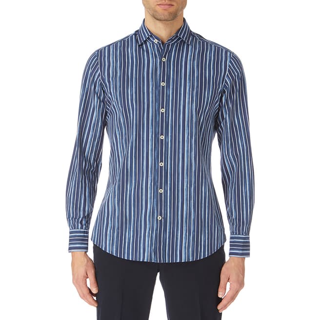 Hackett London Blue Stripe Pier Shirt