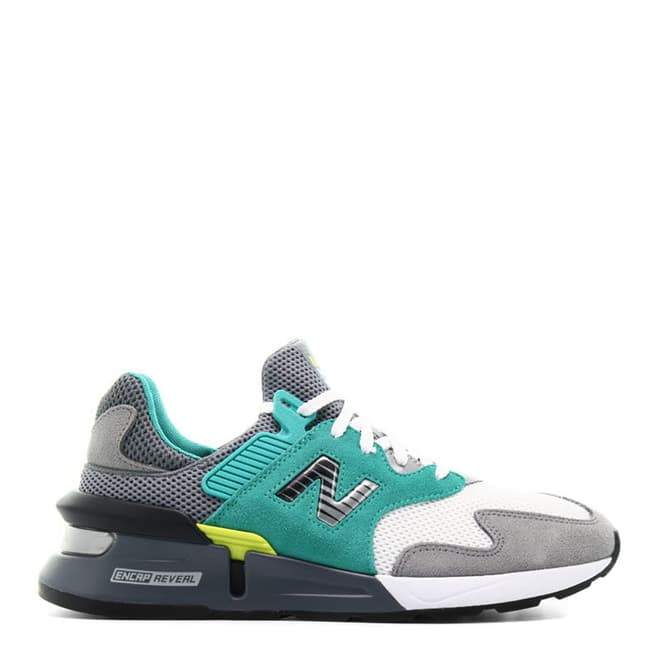New Balance Grey & Green 997 Sport V1 Sneakers