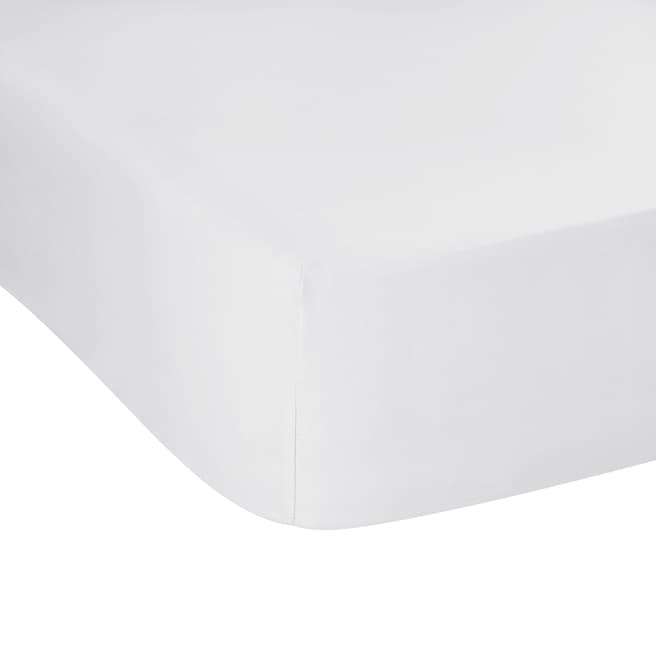 Bianca Cotton 200TC Double Fitted Sheet, White