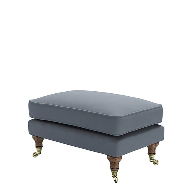 sofa.com Bluebell Medium Rectangular Footstool in Black Jack Pick 'N' Mix Cotton