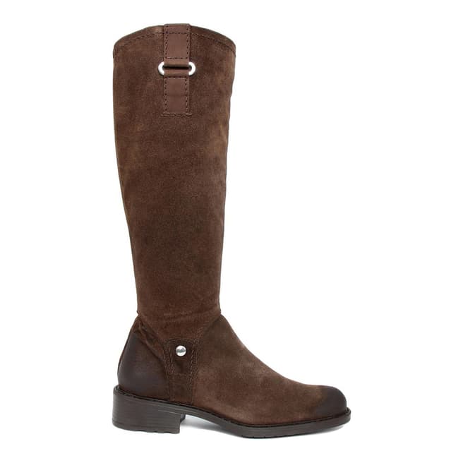Eye Brown Suede Knee High Boots