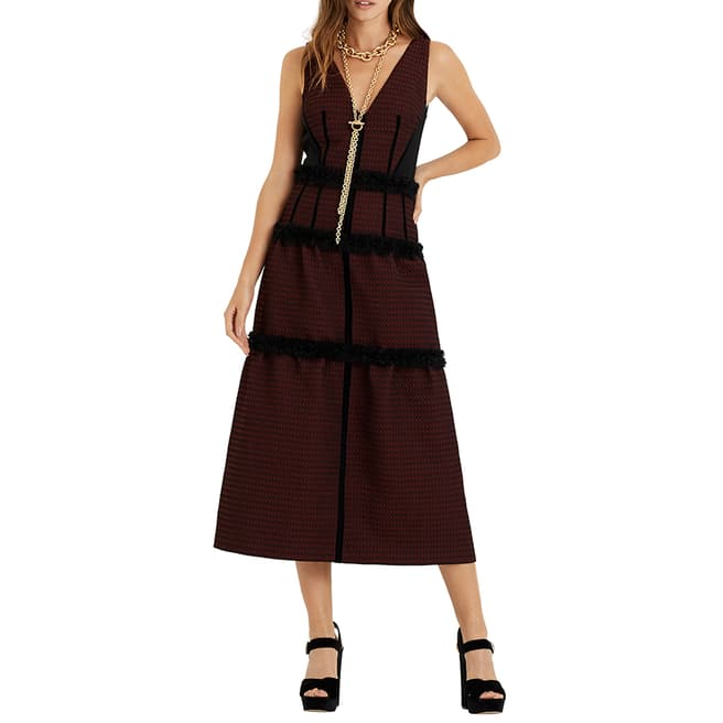 Amanda Wakeley Berry Jacquard Cocktail Dress
