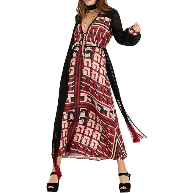 Amanda Wakeley Berry Printed Midi Silk Dress