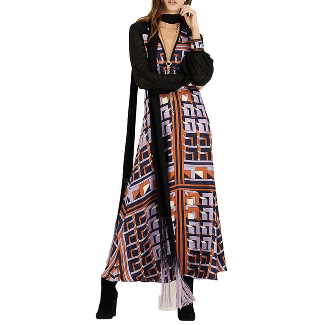 Amanda Wakeley Multi Printed Midi Silk Dress