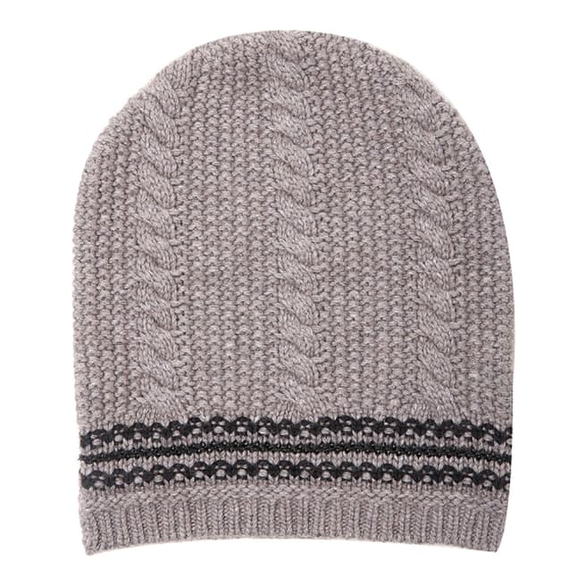 Amanda Wakeley Taupe Cable Knit Hat