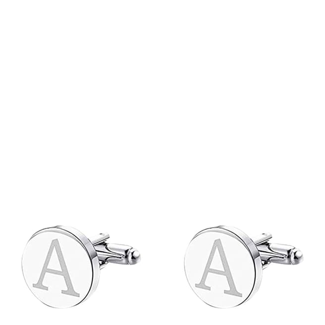 Stephen Oliver Silver Initial "A" Cufflinks