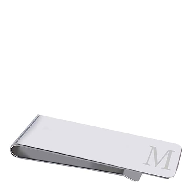 Stephen Oliver Silver Plated Initial "M" Money Clip