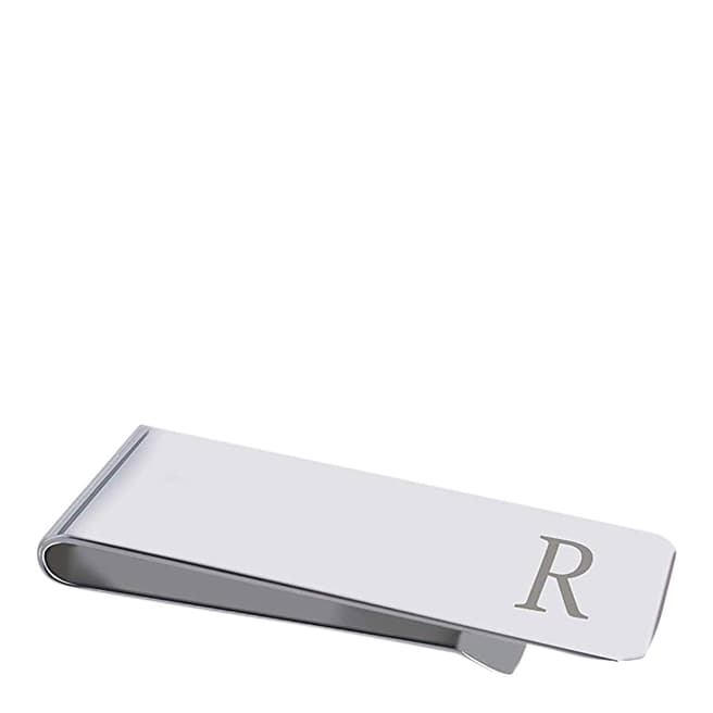 Stephen Oliver Silver Plated Initial "R" Money Clip