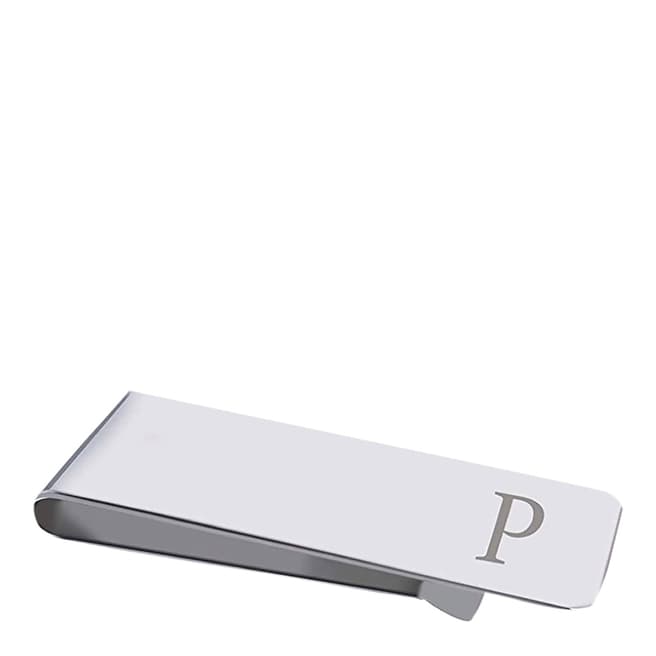 Stephen Oliver Silver Initial "P" Money Clip