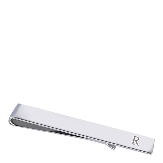 Stephen Oliver Silver Initial "R" Tie Bar