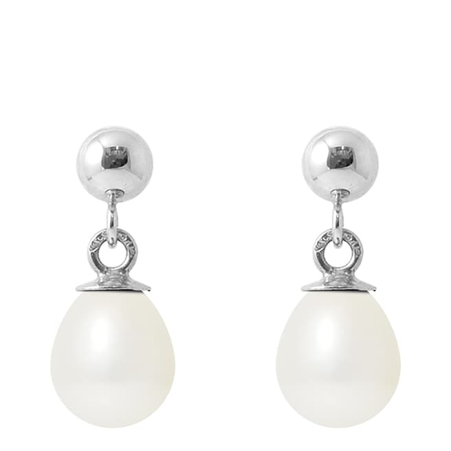 Manufacture Royale Silver/ White Pearl Earrings 6-7mm
