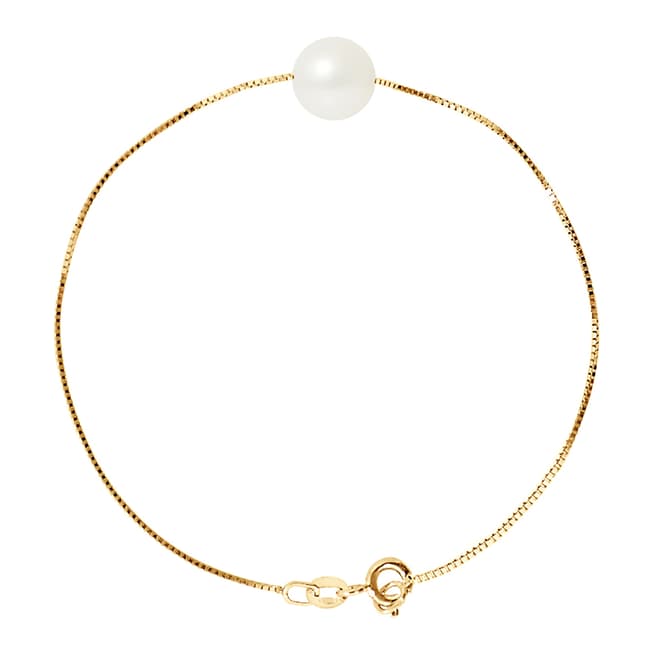 Manufacture Royale Yellow Gold / White Pearl Bracelet 8-9mm